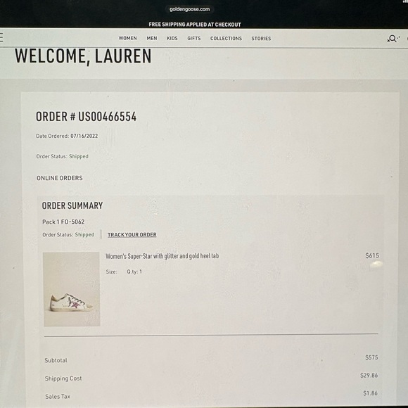 Golden Goose Super Star sneakers pink/purple glitter star, gold heel tab 37 - Picture 13 of 13